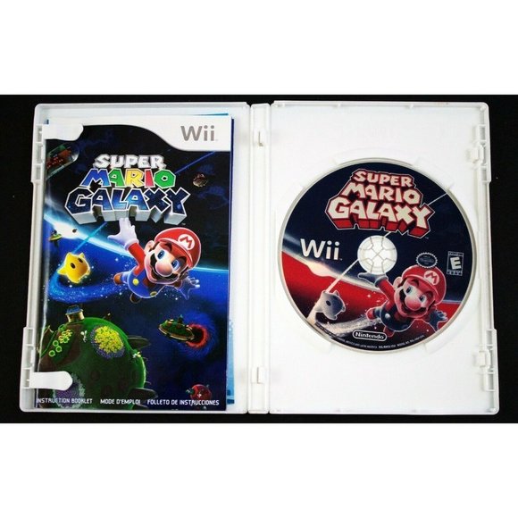 Super Mario Galaxy (Nintendo Wii, 2007) Complete Disc Case Manual - Picture 2 of 3